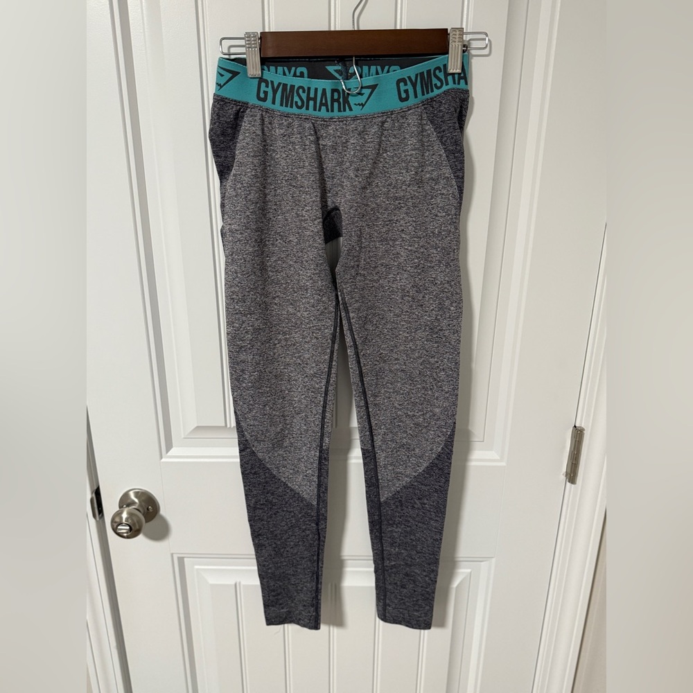 Gymshark Sporty Workout Gym Travel Women's Heathered Gray Leggings sz XS